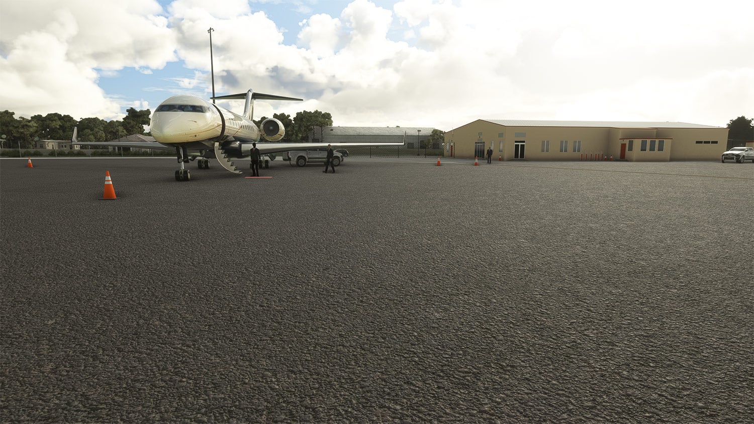A private jet on the apron at Bermuda’s airport